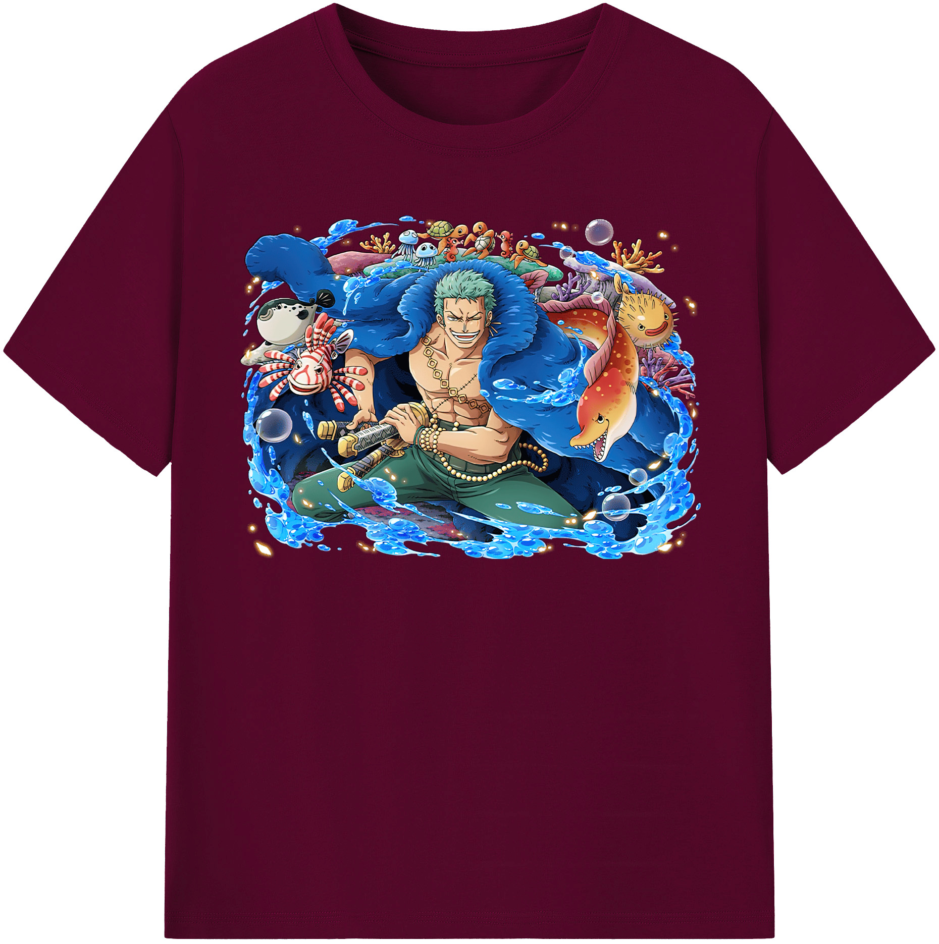 ワンピース ロロノア・ゾロ ONE PIECE Roronoa Zoro レディースカジュアルプリントTシャツ（綿100％）